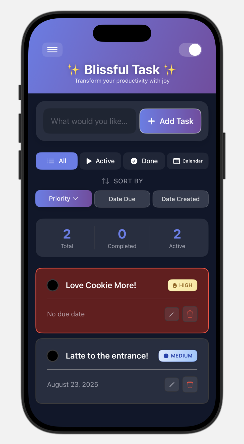 Blissful Task App